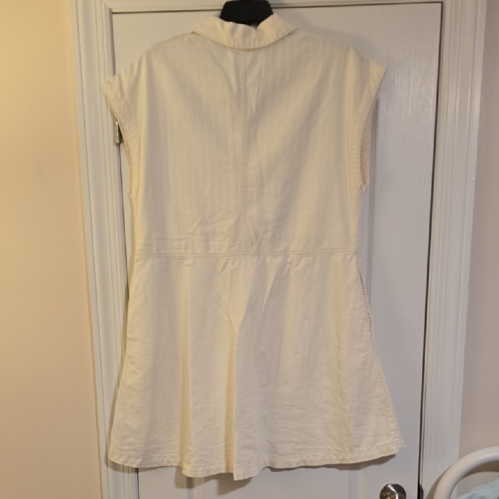 Universal Thread Cream Button-Front Mini Dress - Picture 3 of 3